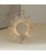Bronze Spikey Sun Pendant Link 37x32mm - $520.87 MXN