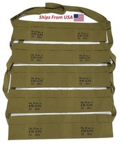 (Pack of 5) WWII Army Cotton Cloth Bandolier for M1 Garand Cotton - US Olive - £24.49 GBP