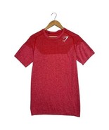 Gymshark Shirt Mens Medium Red DRY Moisture Athletic Workout Gym StretchTee - $9,899.99