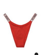 NWT Victoria&#39;s Secret Very Sexy Rhinestone Strap Brazilian Panty Red XL - £13.92 GBP