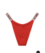 NWT Victoria&#39;s Secret Very Sexy Rhinestone Strap Brazilian Panty Red XL - £13.62 GBP