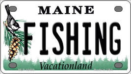 Fishing Maine Novelty Mini Metal License Plate Tag - $14.95