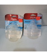 2 Packs Playtex VentAire Advanced Nipples Wide Fast Flow 3-6 Months + Si... - $214.01 MXN