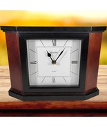 Bulova Solid Cherry Wood Modern Quartz Framed Mantle Clock B1881 10&quot;x8&quot; - $490.81 MXN