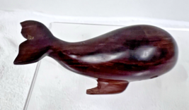Vintage Hand Carved Dark Heavy Ironwood Ocean Life Whale Figurine 4 1/4"... - $19.80