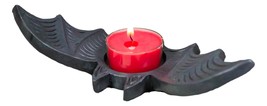 Pack Of 2 Gothic Black Cutout Winged Flying Vampire Bat Votive Candle Ho... - £15.93 GBP