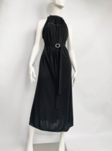 HELMUT LANG Womens Sleeveless Dress Gathered Halte Solid Black Size S H01HW602 - £172.08 GBP
