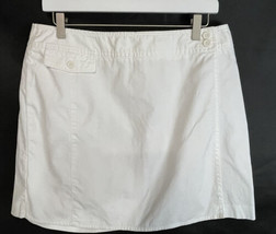 Ann Taylor Crisp White 100% Cotton Skort/ Shorts/ Skirt Flat Front 12 - £19.43 GBP