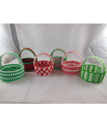 Finished Handmade Plastic Canvas Basket for Christmas gifts candy Table ... - £10.85 GBP