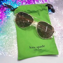 Kate Spade Women&#39;s Emmaline/S J5GHA Gold Aviator Sunglasses 57mm NEW IN BAG - £62.27 GBP
