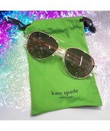 Kate Spade Women&#39;s Emmaline/S J5GHA Gold Aviator Sunglasses 57mm NEW IN BAG - £62.12 GBP