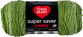 Red Heart Super Saver Ombre Yarn-Green Apple - £19.45 GBP