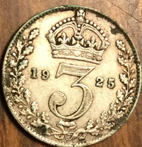 1925 UK GB GREAT BRITAIN SILVER THREEPENCE COIN - £3.10 GBP