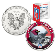 Arizona Cardinals 1 Oz American Silver Eagle $1 Us Coin Colorized Nfl Licensed - £67.07 GBP