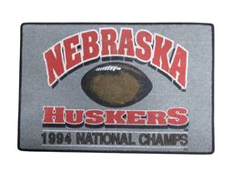 Vintage Nebraska Cornhuskers Door Mat 1994 National Champs 18" x 27" - $14.80