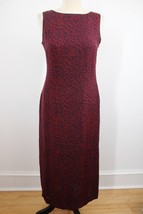 Vtg Petite Sophisticate 6 Blue Red Floral 100% Silk Sleeveless Maxi Tank Dress - £27.48 GBP
