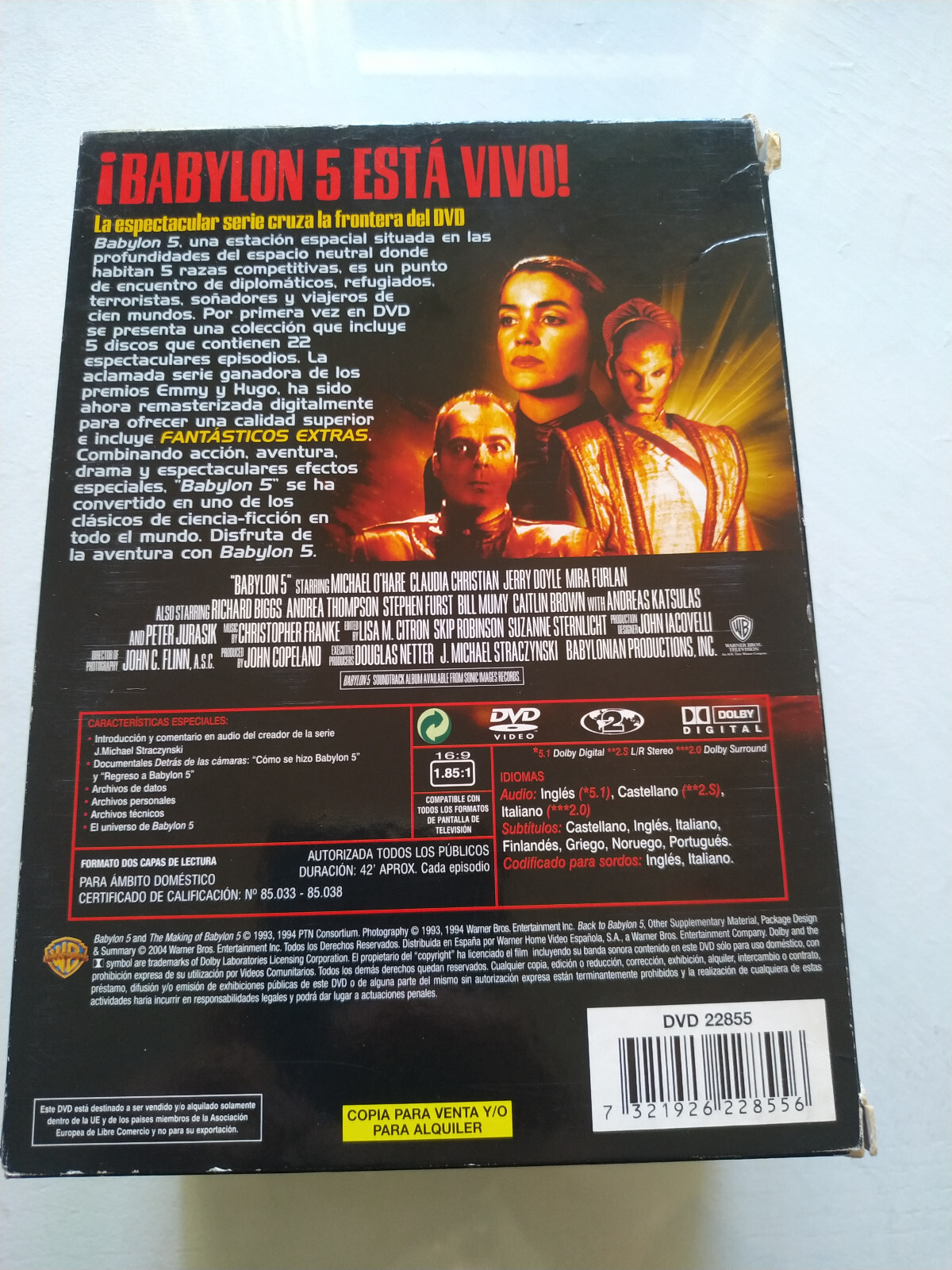 Babylon 5 First Season 1 Complete - 6 X DVD Spanish English 3T Esp Item image 3