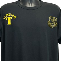 USAF Senior NCO Academy Vintage 90s T Shirt X-Large Black Air Force USA Tee Mens - £28.68 GBP