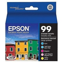 Epson 99 Color Combo 5pk Ink Cartridges - Cyan,Light Cyan,Magenta,Light - £50.33 GBP