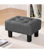 Small Tufted Foot Stool, Fabric Foot Stools Ottoman With Plastic, Lue Bona. - £31.39 GBP