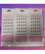 3 x 40ct Brides Magazine Wedding Embellishments Hot Pink 120 Rhinestones... - $129.64 MXN