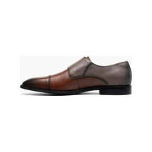 Stacy Adams Raythorne Cap Toe Double Monk Strap Shoes Gray Brown 25671-971 image 5