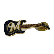 Milwaukee Brewers Rock N Roll Guitar Lapel Pin MLB Baseball Sports Pinback - £10.97 GBP