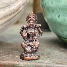 Lakshmi Sitting Mini Statue Hindu Dashboard Statues Murti God Icon Gift Religion - £10.20 GBP