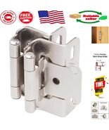 20-Pack Brushed Nickel Cabinet Hinges with Self-Closing Mechanism for Ki... - $61.53 CAD