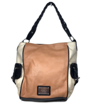 Rosetti Faux Leather Shoulder Bag w Braided Strap Tan Beige Black - $22.00
