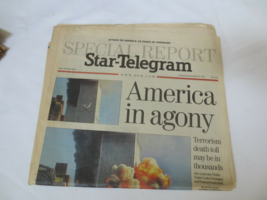 Star Telegram DFW Sept 12 2001 NEWSPAPER Special Report AMERICA IN AGONY - $15.00