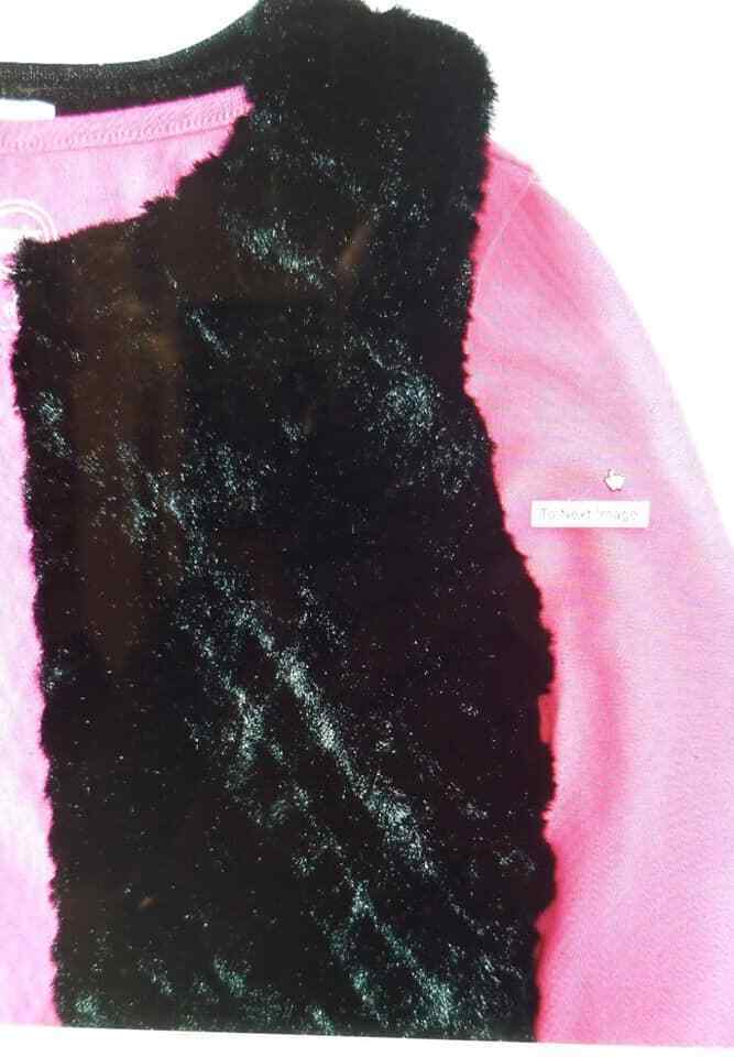 Wonder Nation Girls Faux Fur Vest, Long Sleeve Top Glitter Tulle Skirt XL 14-16 Item image 3