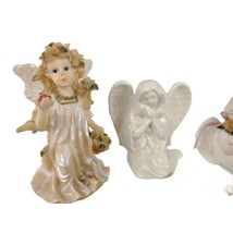 Vintage Lot of 6 Garden Fairy Angel Cherub Figurines &amp; Candle Holders Set - $19.35