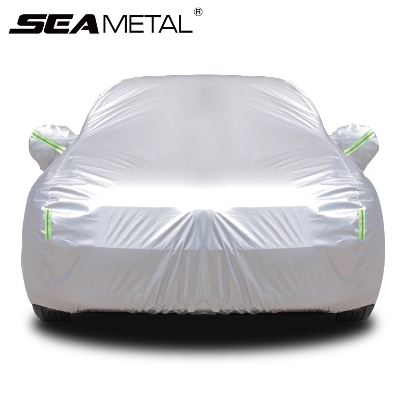 Universal Car Cover Outdoor Protective Cover for Car Sun Protection Side Zipper - £55.46 GBP+