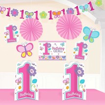 Butterfly 1st Birthday Room Decorating Kit Fun To Be One First Party 10 Piece - $8.95