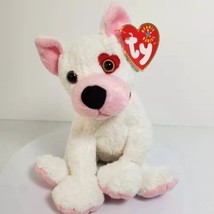 Ty Beanie Babies Cupid Dog Plush White Pink Valentine Collectible 2001 H... - $150.47 MXN