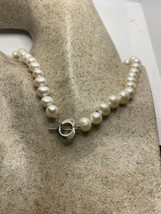 Vintage White Baroque Freshwater Natural Pearl 18 Inch Hand Knotted Neck... - £95.77 GBP