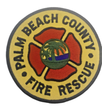 Palm Beach County FIRE Rescue Florida FL Patch Embroidered Vintage NOS - £7.90 GBP