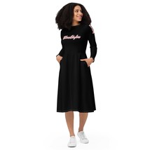 Black love yourself  long sleeve midi dress - £133.64 GBP