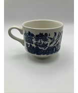 Vintage Churchill China Blue Willow Breakfast Tea Coffee Cup Mug Single - $111.35 MXN