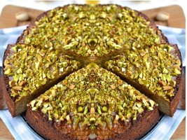 Andy Anand Keto Fresh Baked Gourmet Caramel Pistachios Cake 9&quot; - Sugar F... - £47.35 GBP