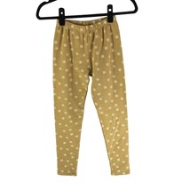 Rylee + Cru Girls Knit Leggings Sunburst Polka Dot Mustard Yellow Gold 12-14Y - £19.18 GBP