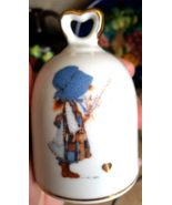 Vintage Holly Hobbie Blue Girl Porcelain Bell American Greetings Japan - £14.38 GBP