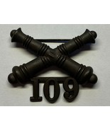 1902-1905, US ARMY ARTILLERY CORPS, BRONZE, 109th FIELD ARTILLERY, COLLA... - $649.65 MXN