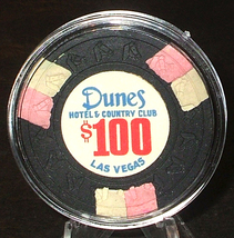 $100. Dunes Casino Chip - Las Vegas, Nevada - 1961 - £228.03 GBP