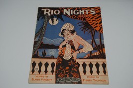 Sheet Music Rio Nights Elmer Vincent Fisher Thompson Songbook - $9.89