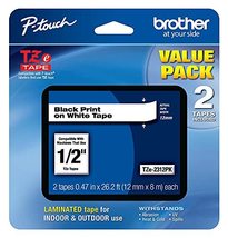 Brother Genuine P-Touch, TZe-231 2 Pack Tape (TZE2312PK) ½(0.47) x 26.... - £27.67 GBP