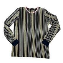 APC Rue de Fleurs Paris Striped Henley Shirt France Navy Green Pink - Si... - £57.82 GBP
