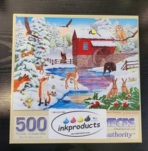 Bits and Pieces Jigsaw Puzzle; Mill By The Snowy Forest By Kathy Bam; 50... - $11.00