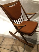 Vintage Bramin Frank Reenskaug Danish Teak Rocking Chair Display Made In Denmark - £934.50 GBP